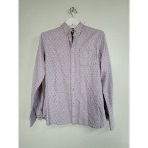 Boden Mens Striped Long Sleeve Button-Down Shirt Small Regular Fit Blue/Red